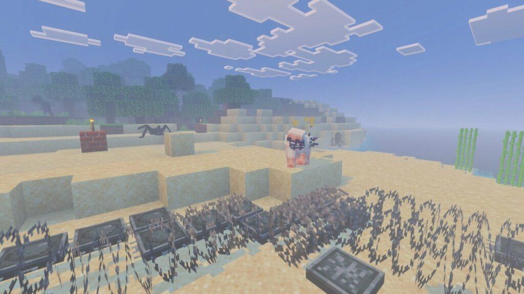 Защитные блоки и колючая проволока в аддоне Parasite Outbreak для Minecraft