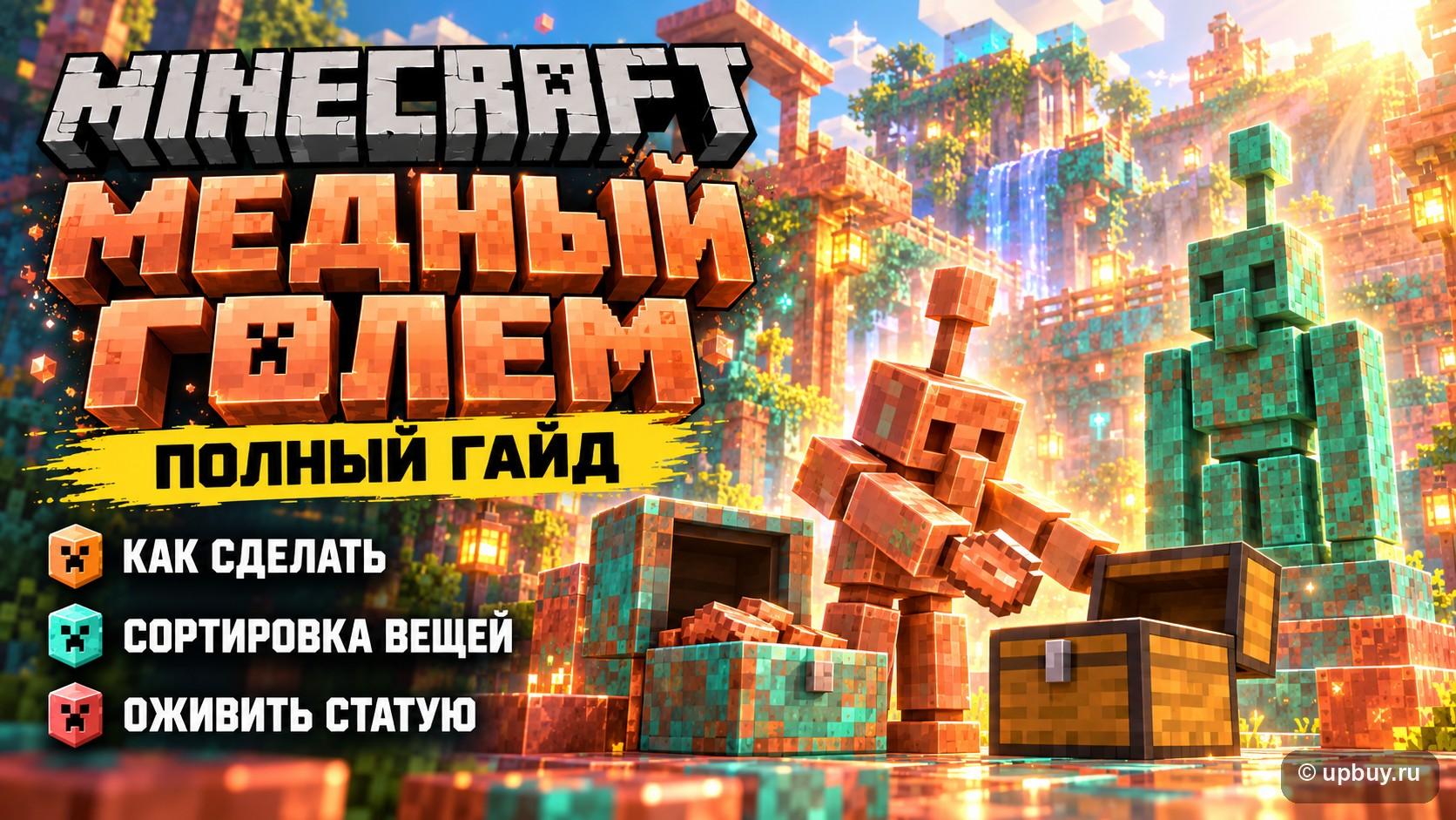 Медный голем в Minecraft: как сделать, что он делает и как оживить статую